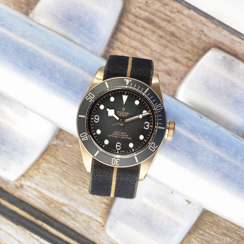 TUDOR Black Bay Bronze 43mm Slate Grey Dial Men's Automatic Fabric Strap Watch - Berry's Jewellers