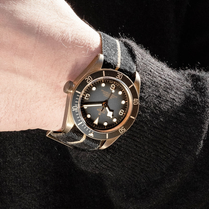 TUDOR Black Bay Bronze 43mm Slate Grey Dial Men's Automatic Fabric Strap Watch - Berry's Jewellers