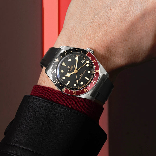 Red Bezel Automatic Strap Watch - Berry's Jewellers