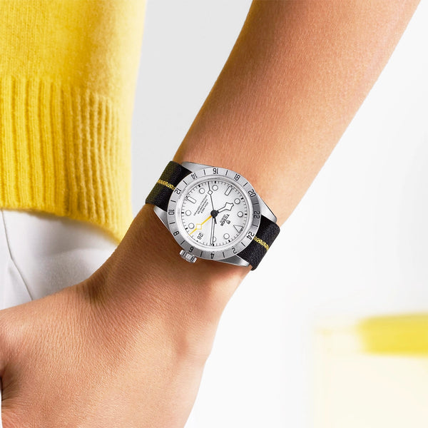 TUDOR Black Bay Pro 39mm Opaline White Dial Fabric Strap Watch - Berry's Jewellers