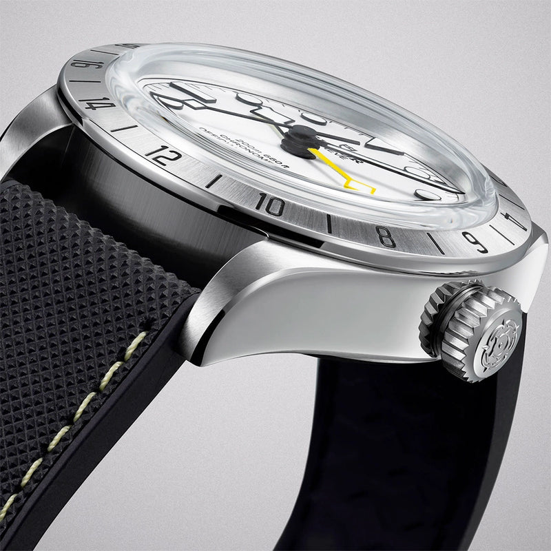 TUDOR Black Bay Pro 39mm Opaline White Dial Leather Strap Watch - Berry's Jewellers