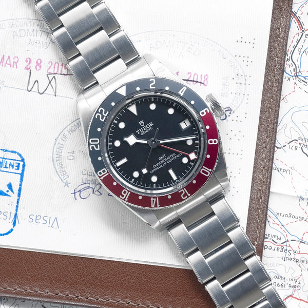 TUDOR Black Bay GMT 41mm Black Dial Automatic Mens Bracelet Watch - Berry's Jewellers