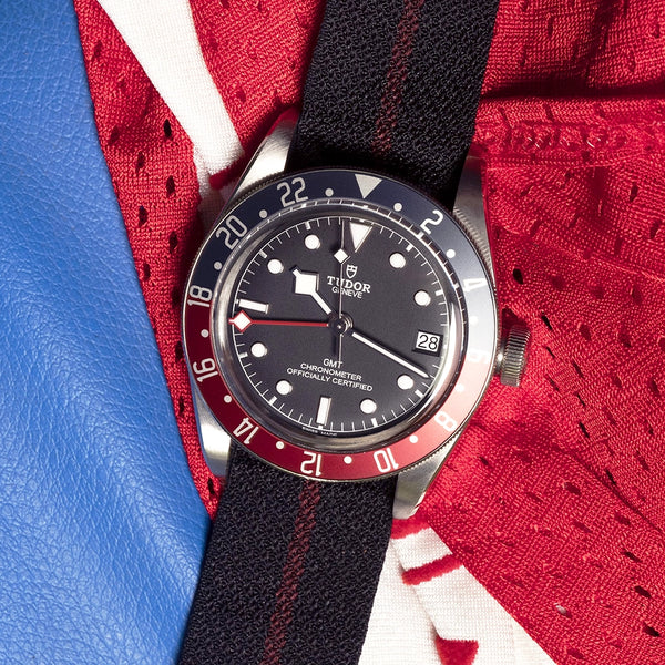 TUDOR Black Bay GMT 41mm Black Dial Automatic Men's Fabric Strap Watch - Berry's Jewellers