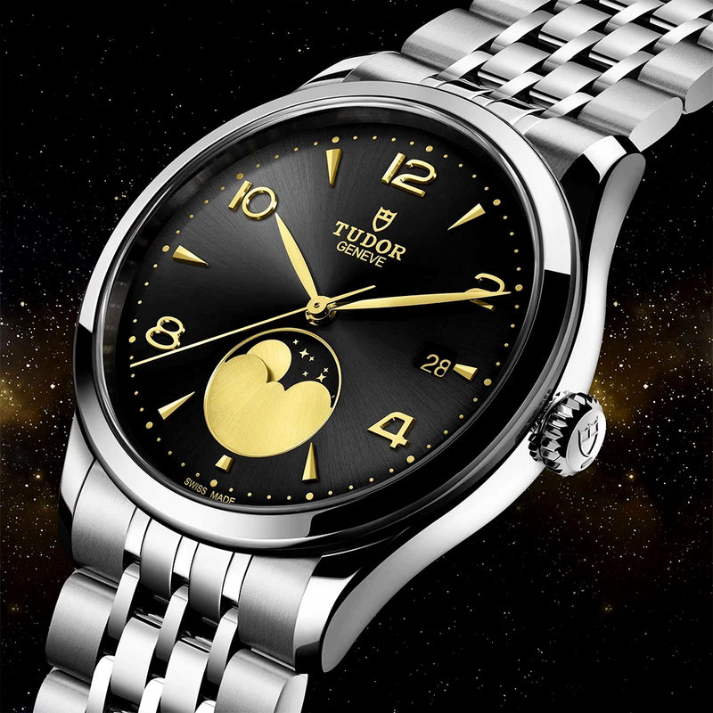 TUDOR 1926 Luna Black/Gold Moonphase Dial Watch M91560-0003