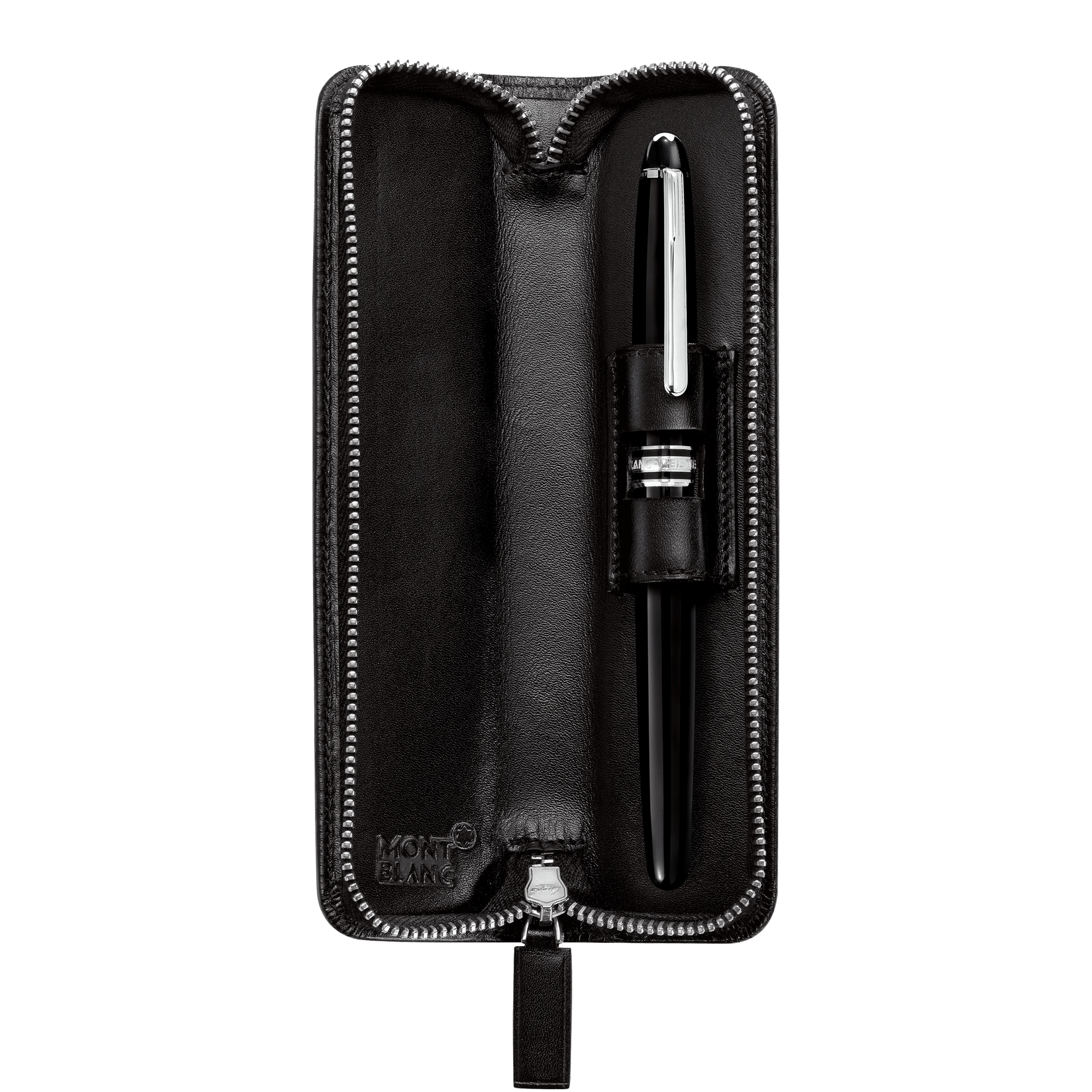 Meisterstuck 1 Pen Pouch With Zip in Black Leather