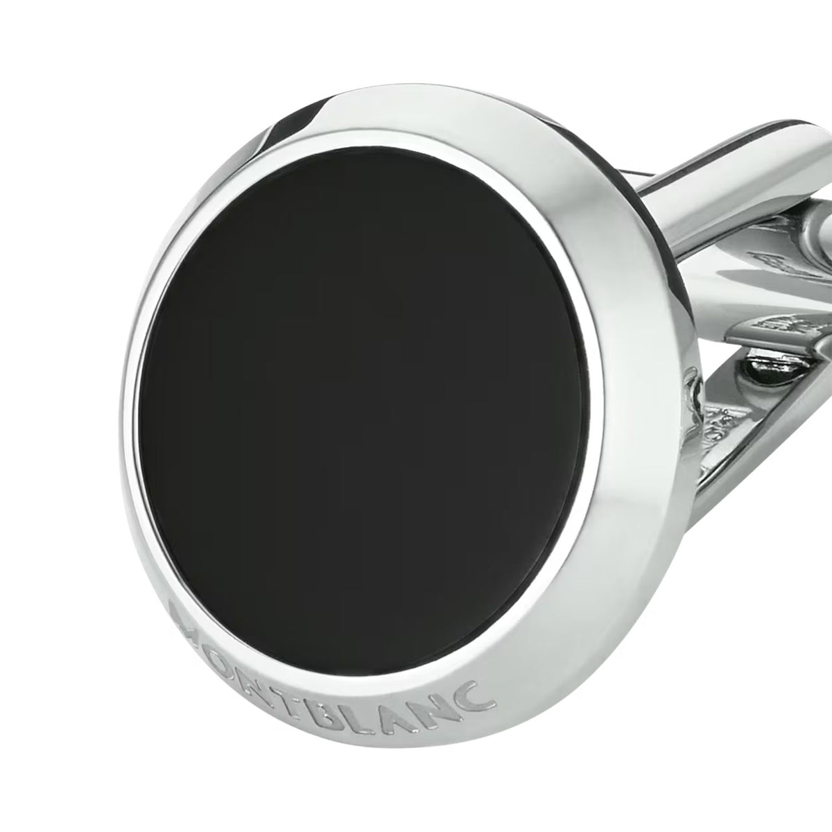 Montblanc Meisterstück Steel Cufflinks With Onyx Inlay - Berry's Jewellers