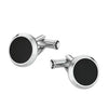 Montblanc Meisterstück Steel Cufflinks With Onyx Inlay - Berry's Jewellers