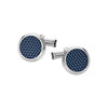 Montblanc Meisterstuck Round Steel Blue Lacquer Cufflinks - Berry's Jewellers