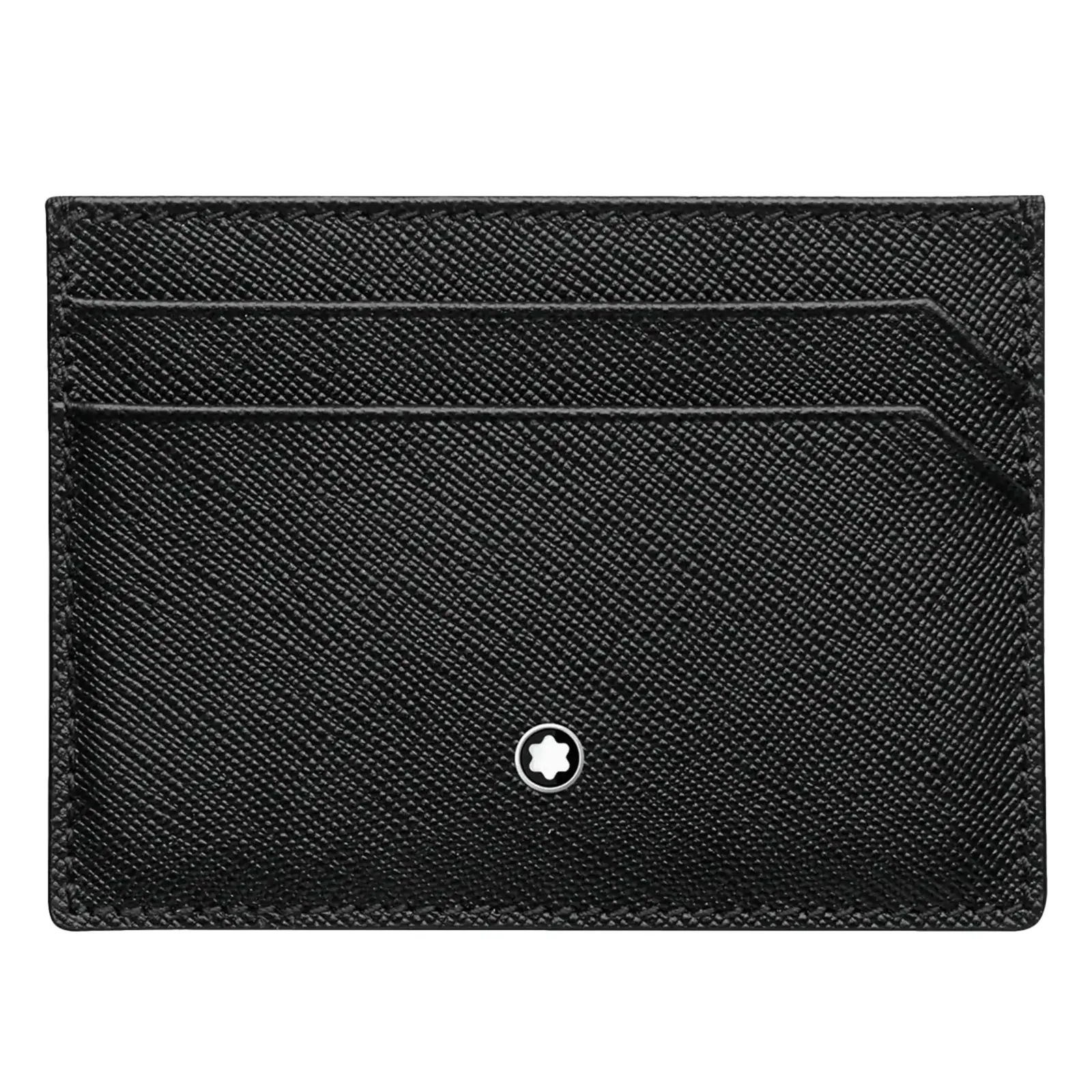 Sartorial Five Pocket Card Holder in Black Leather