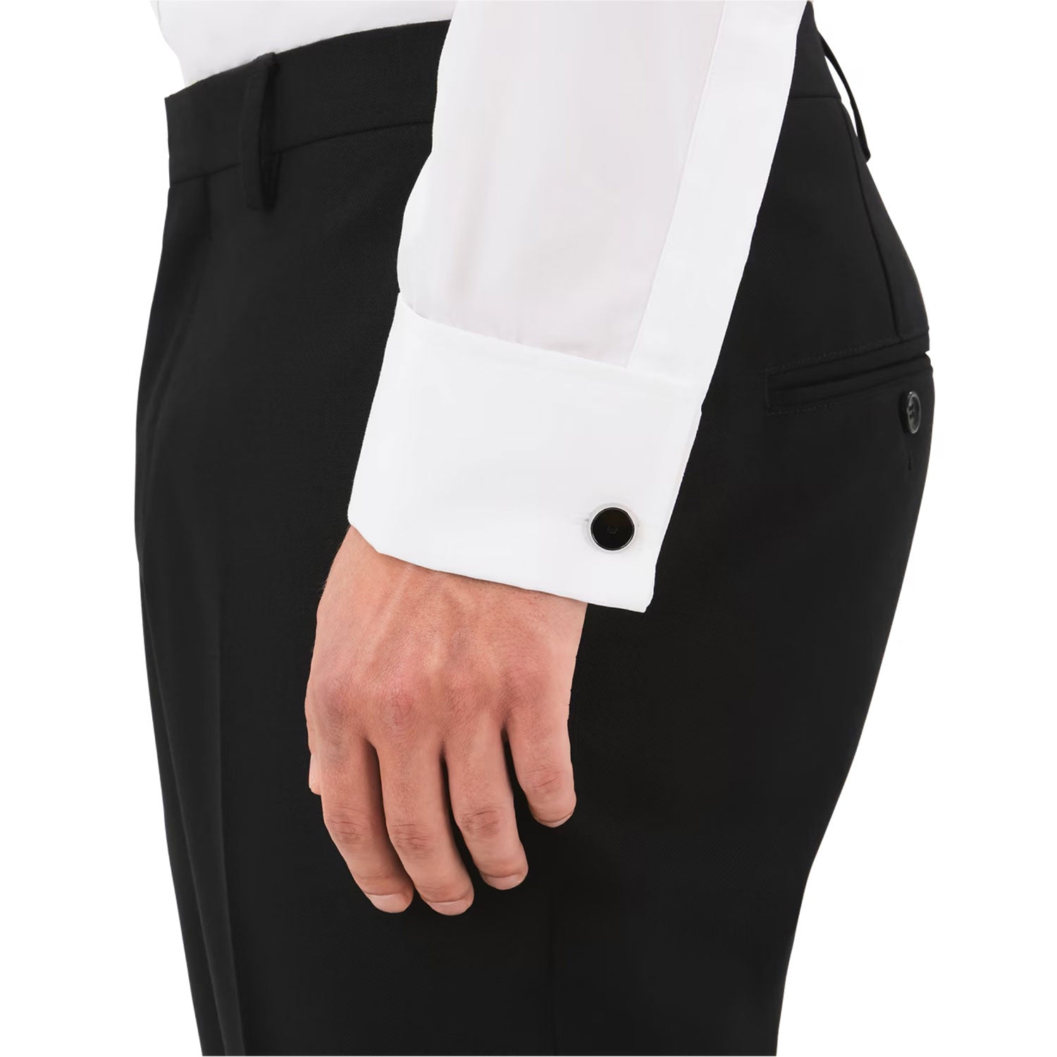 Montblanc Star Steel Cufflinks With Black Resin Inlay - Berry's Jewellers