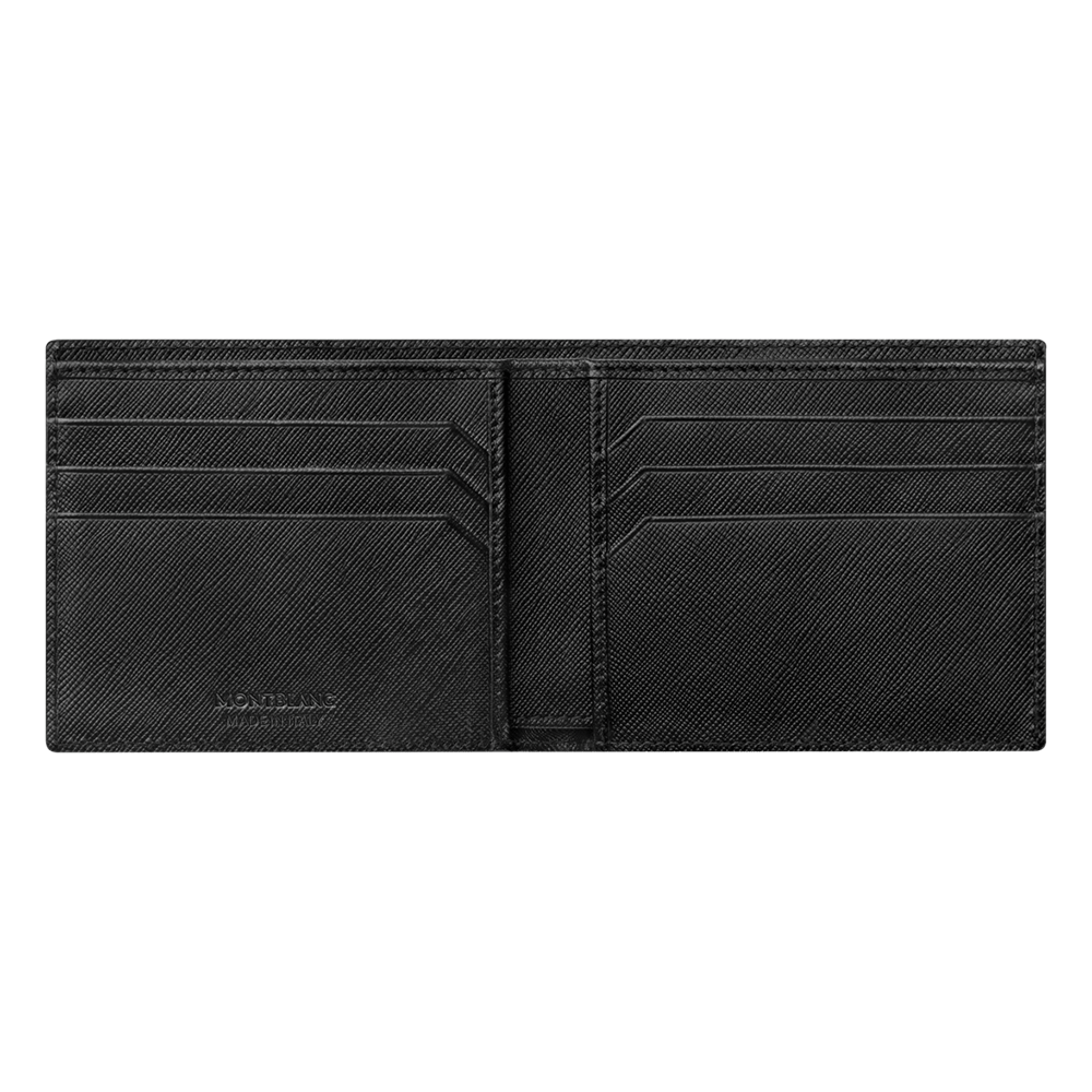 Sartorial Calligraphy Black Leather 6cc Wallet