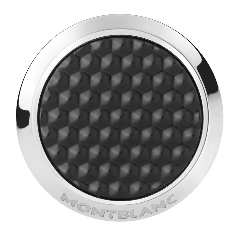 Montblanc Meisterstück Steel Cufflinks With Patterned Lacquer Inlay - Berry's Jewellers