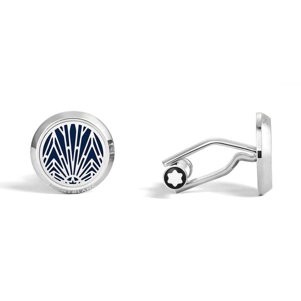 Montblanc Meisterstuck The Origin Blue Lacquer Cufflinks - Berry's Jewellers