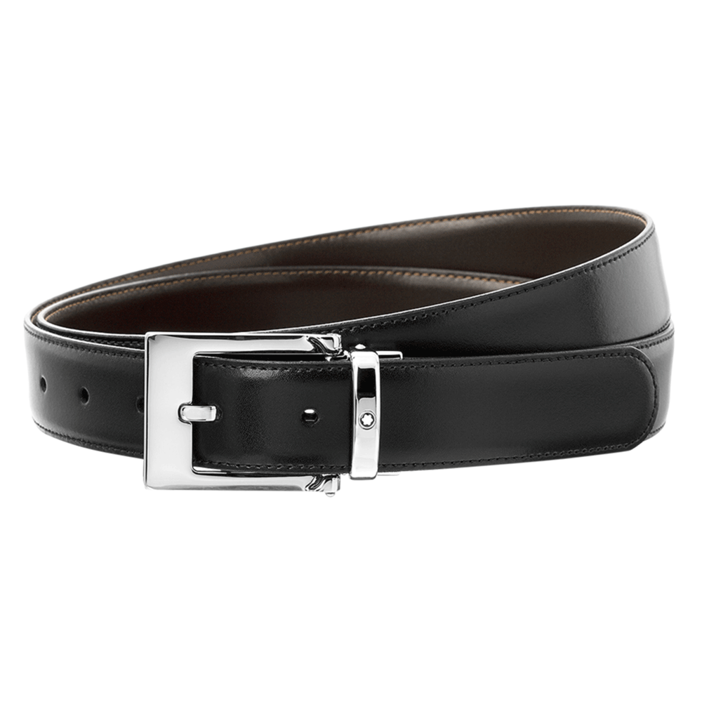 Reversible Black/Brown Leather Business Belt
