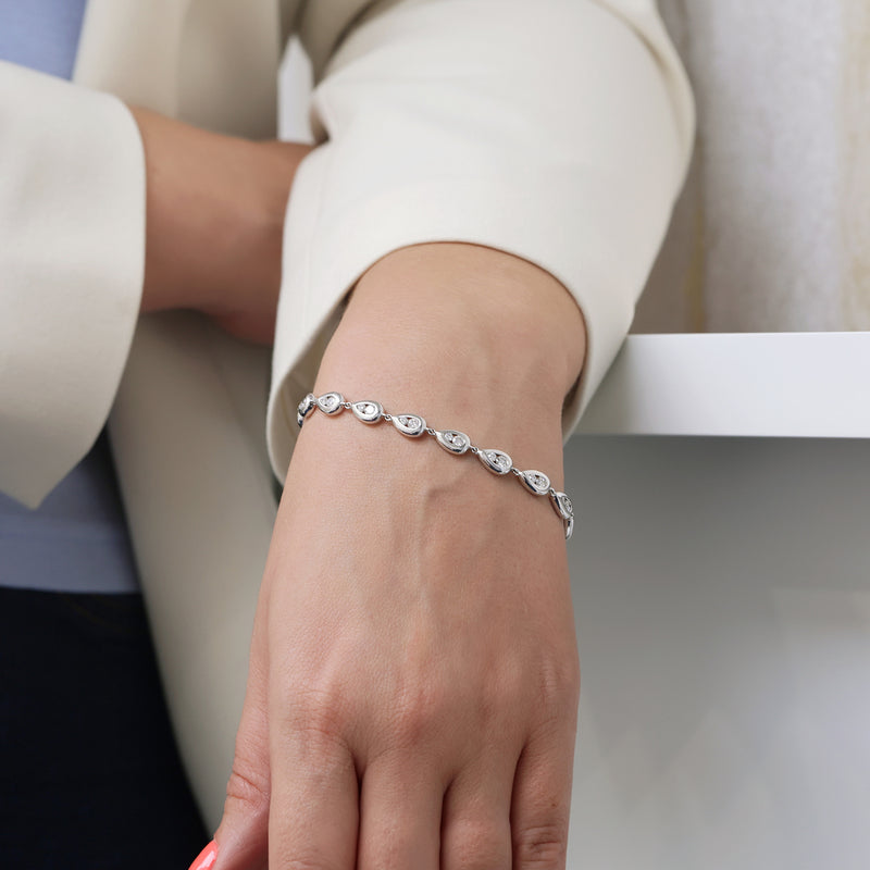 Berry's 18ct White Gold Raindrops Diamond Bracelet - Berry's Jewellers