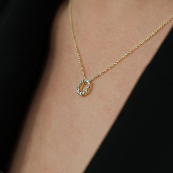 Berry's 18ct Yellow Gold And Round Brilliant Cut Diamond Circle Pendant - Berry's Jewellers