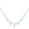 Berry's 18ct White Gold Rub Over Set Diamond Necklet With Five Diamond Drops - Berry's Jewellers
