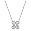 Berry's 18ct White Gold Diamond Set Scroll Design Pendant - Berry's Jewellers