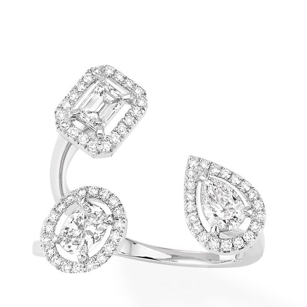 Messika Paris My Twin Trilogy 18ct White Gold Diamond Ring - Berry's Jewellers