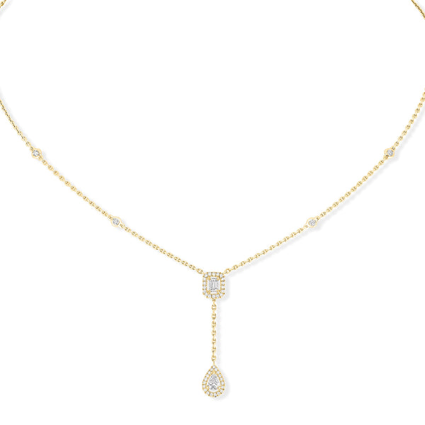 Messika Paris My Twin Tie 18ct Yellow Gold Diamond Necklace - Berry's Jewellers