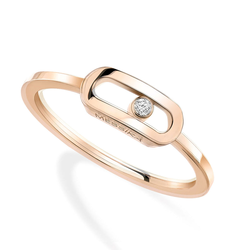Messika Paris Move Uno Small 18ct Pink Gold Diamond Set Ring - Berry's Jewellers