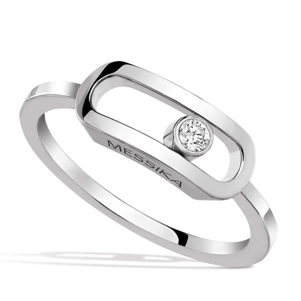 Messika Paris Move Uno 18ct White Gold Large Ring - Berry's Jewellers