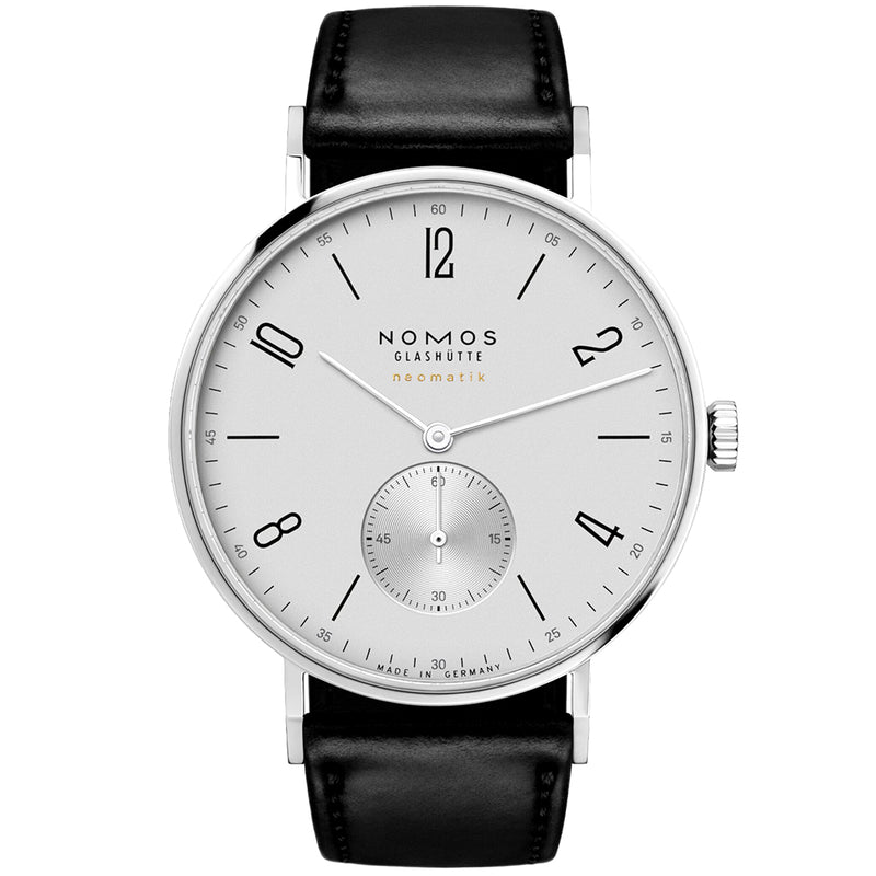 NOMOS Glashütte Tangente Neomatik 39mm Platinum Grey Dial Mens Strap Watch - Berry's Jewellers