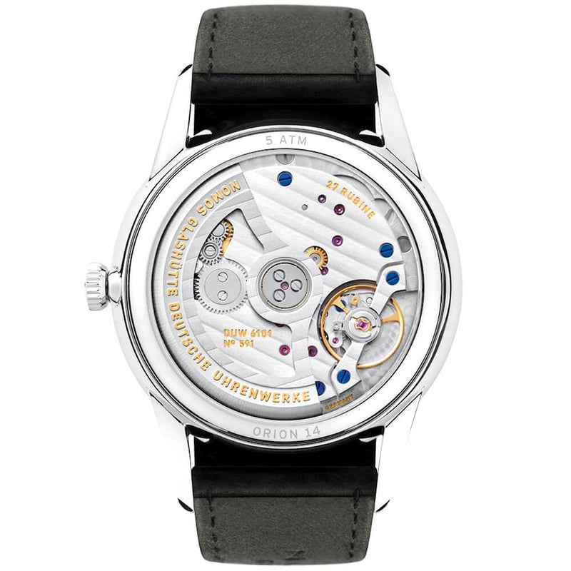 NOMOS Glashütte Orion Neomatik Date 41mm Olive Gold Dial Automatic Watch - Berry's Jewellers