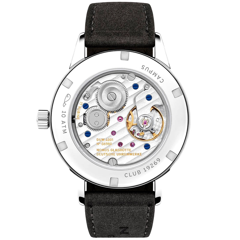 NOMOS Glashütte Club Campus 36mm All Olive Dial Manual-Wind Watch - Berry's Jewellers