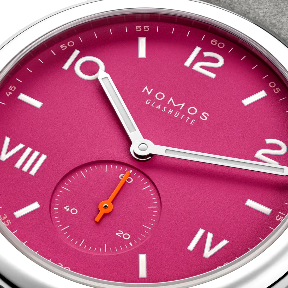 NOMOS Glashütte Club Campus 36mm Deep Pink Dial Manual-Wind Watch - Berry's Jewellers