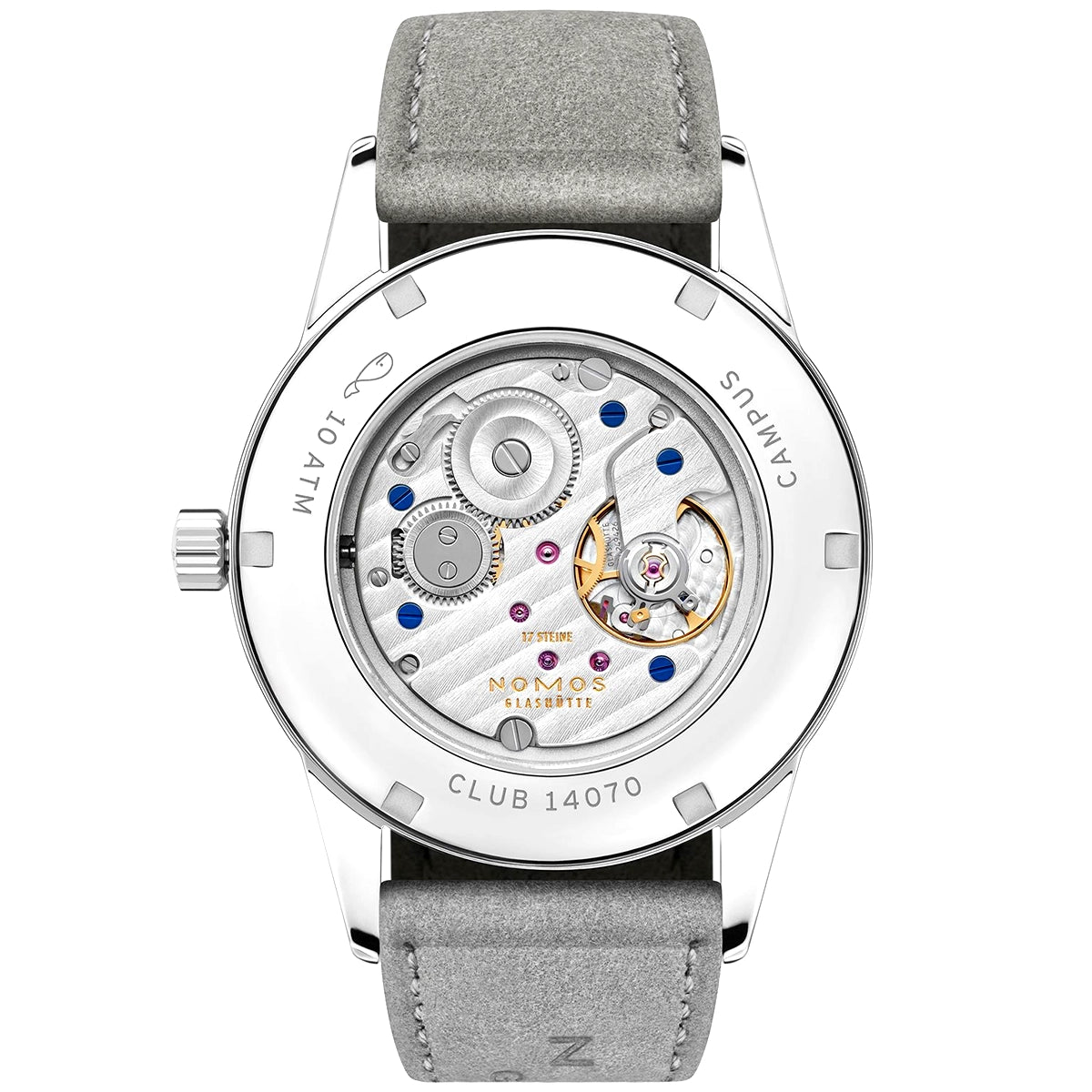 NOMOS Glashütte Club Campus 38.5mm Nonstop Red Dial Manual-Wind Watch - Berry's Jewellers