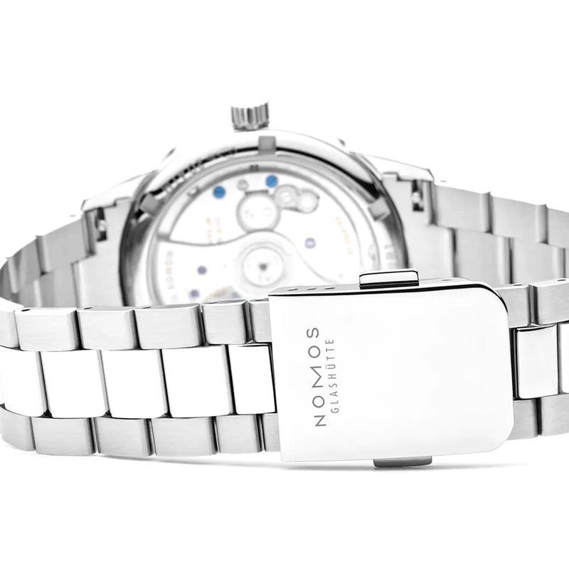 NOMOS Glashütte Club Sport Neomatik 34mm Rose Pink Dial Ladies Bracelet Watch - Berry's Jewellers