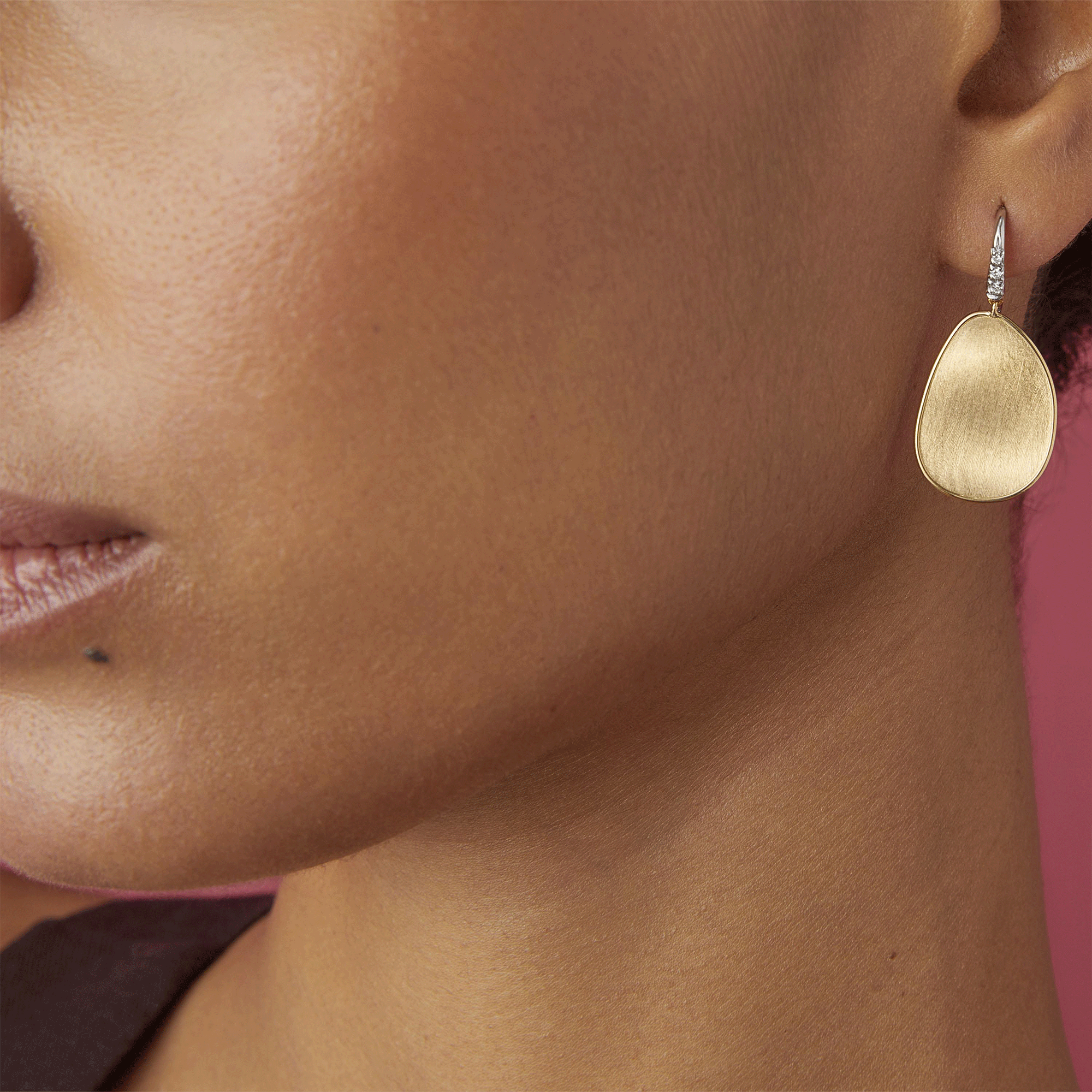 Lunaria 18ct Yellow Gold Drop Earrings