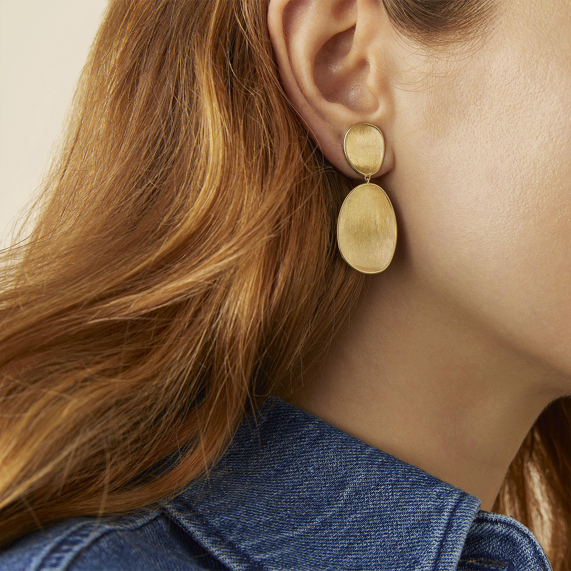 Lunaria 18ct Yellow Gold Drop Earrings