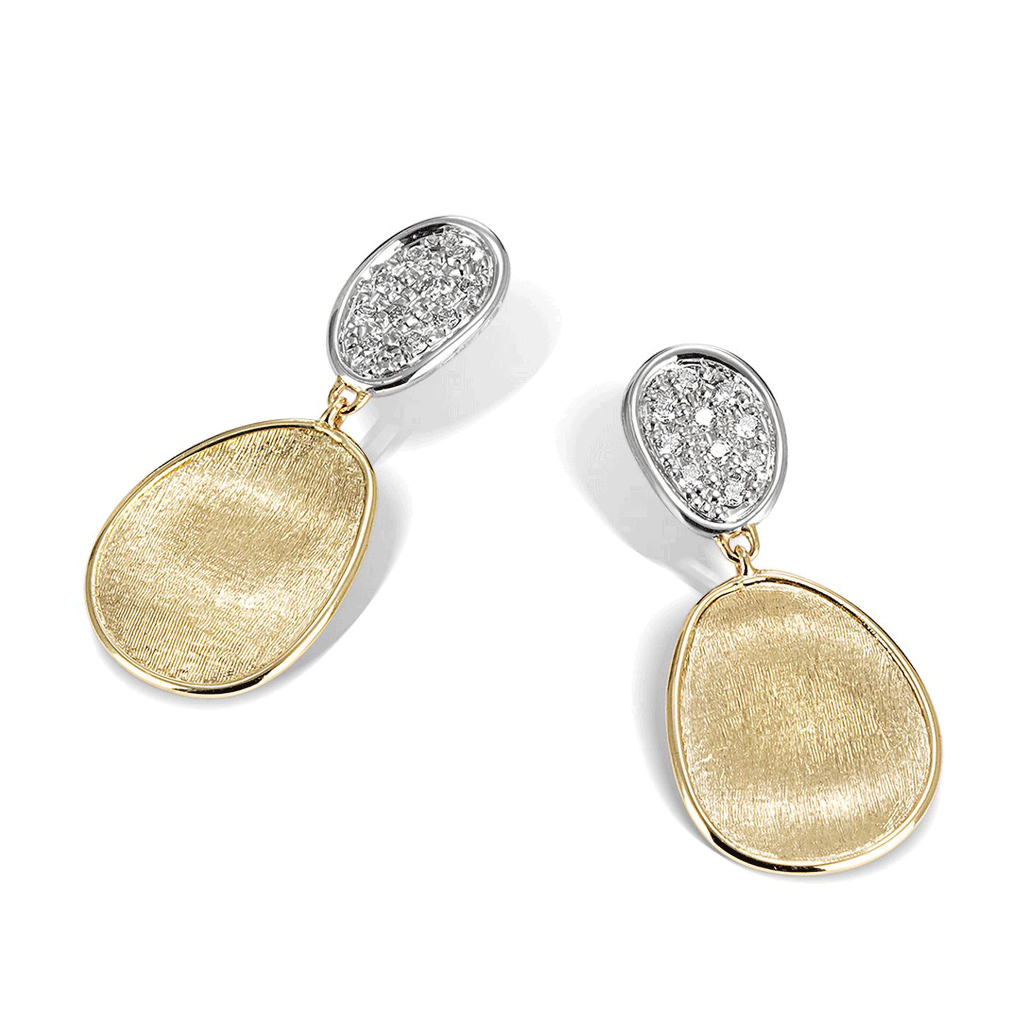 Lunaria 18ct Yellow Gold Diamond Set Drop Earrings