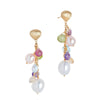 Marco Bicego Paradise 18ct Yellow Gold Multicoloured Gemstone & Pearl Earrings - Berry's Jewellers