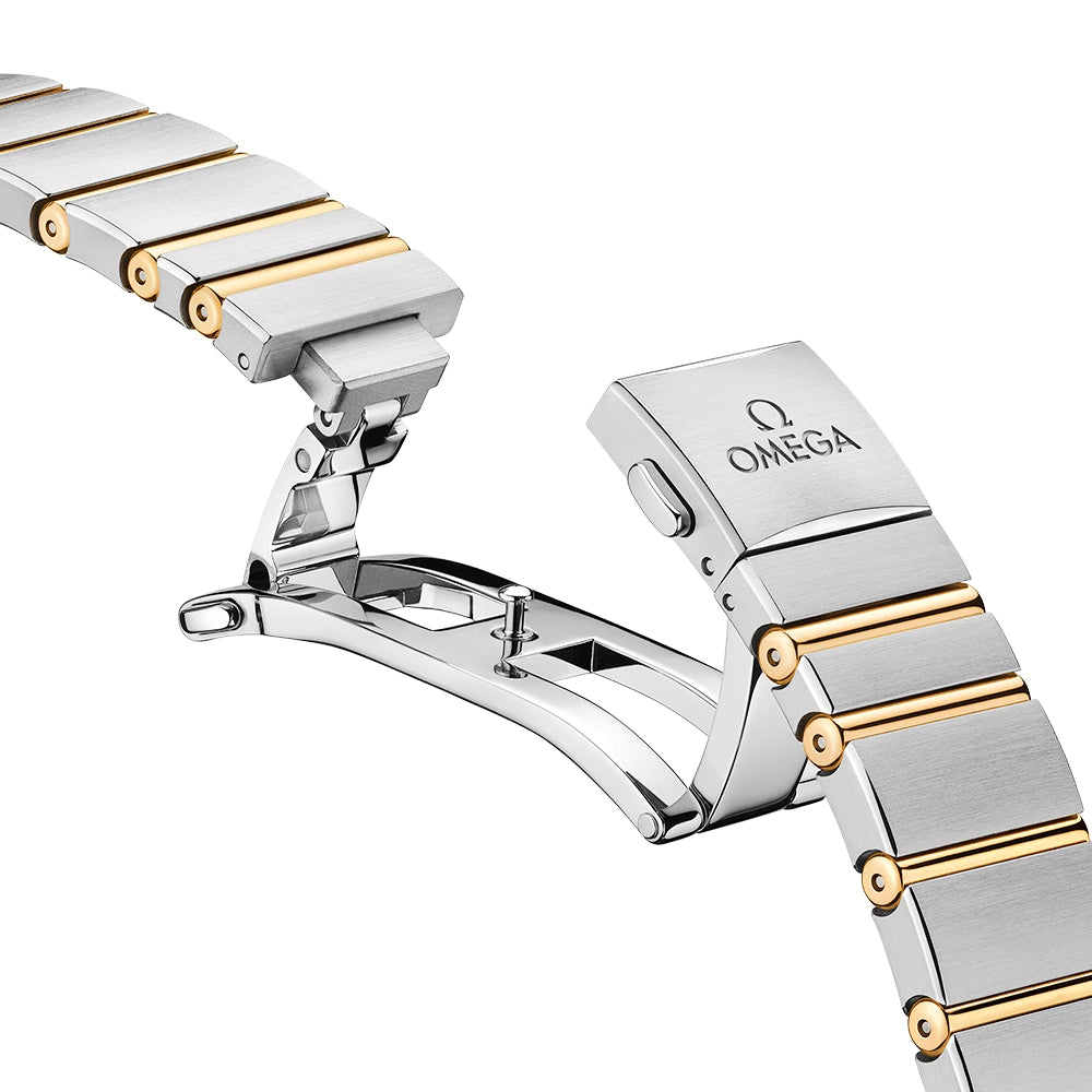 OMEGA Constellation 28mm Steel & 18ct Yellow Gold Mother of Pearl Watch - Berry's Jewellers