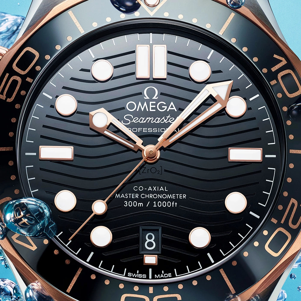 Seamaster Diver 300m 42mm Black Dial & 18ct Rose Gold Mens Watch