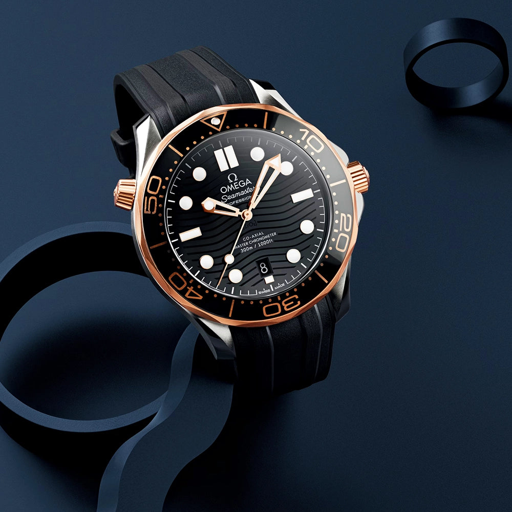 Seamaster Diver 300m 42mm Black Dial & 18ct Rose Gold Mens Watch