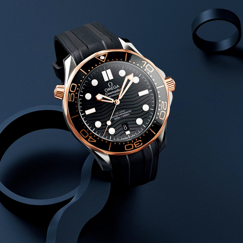Seamaster Diver 300m 42mm Black Dial & 18ct Rose Gold Mens Watch