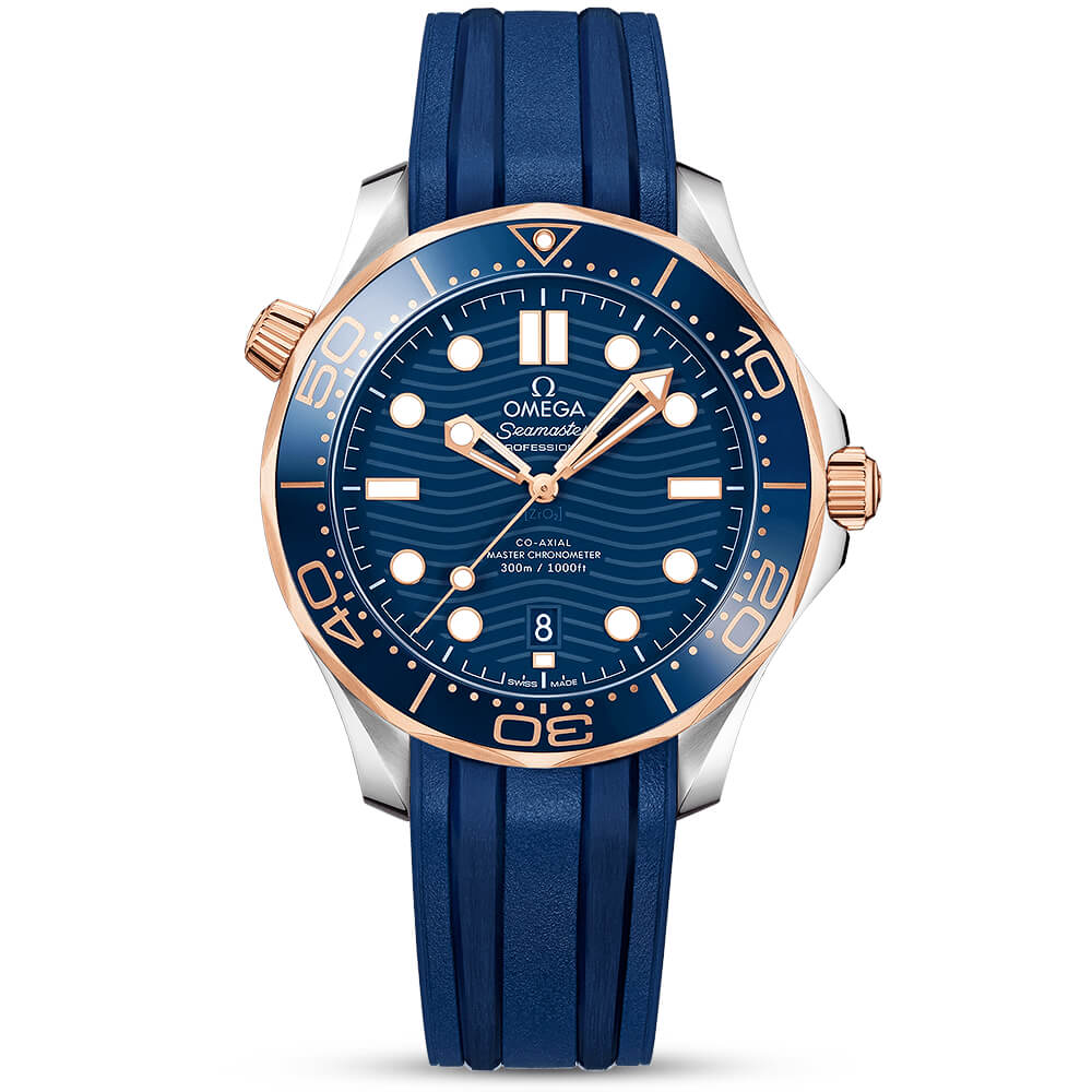 Seamaster Diver 300m 42mm Blue Dial & 18ct Rose Gold Mens Watch