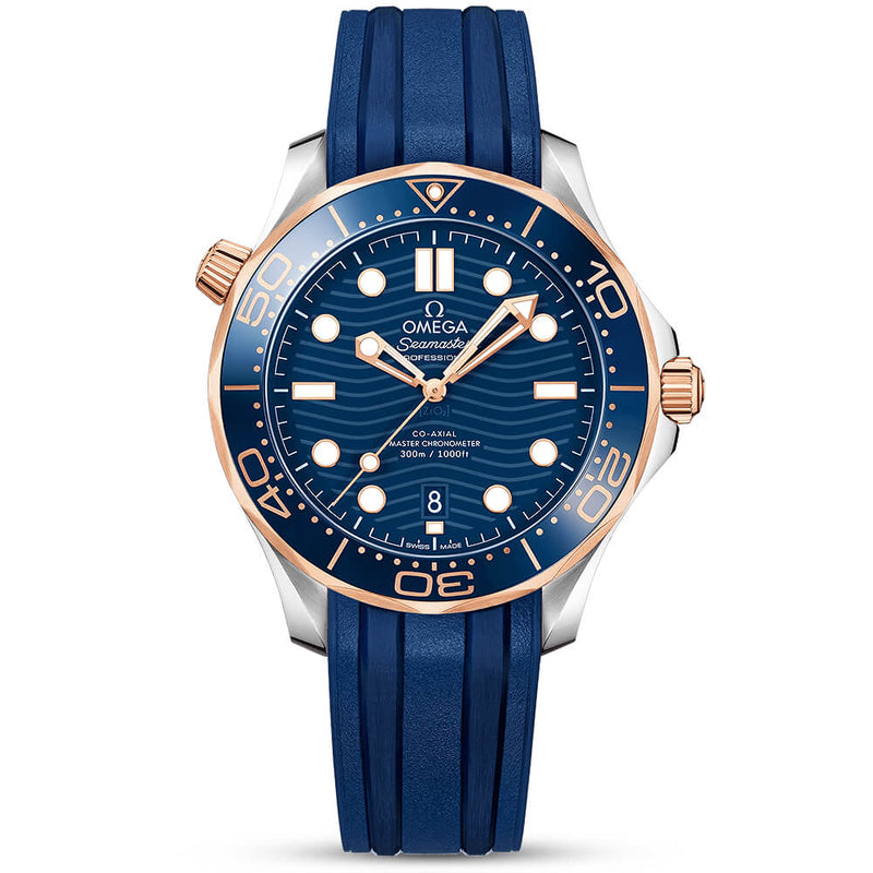 Seamaster Diver 300m 42mm Blue Dial & 18ct Rose Gold Mens Watch