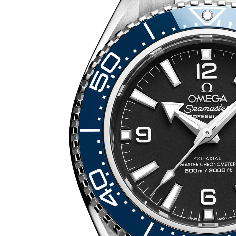 Seamaster Planet Ocean 600m 42mm Black Dial & Blue Bezel Strap Watch