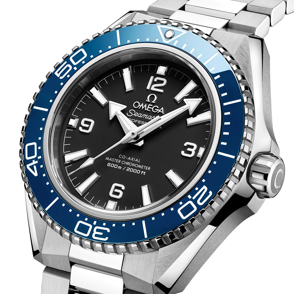 OMEGA Seamaster Planet Ocean 600m 42mm Black Dial & Blue Bezel Bracelet Watch - Berry's Jewellers