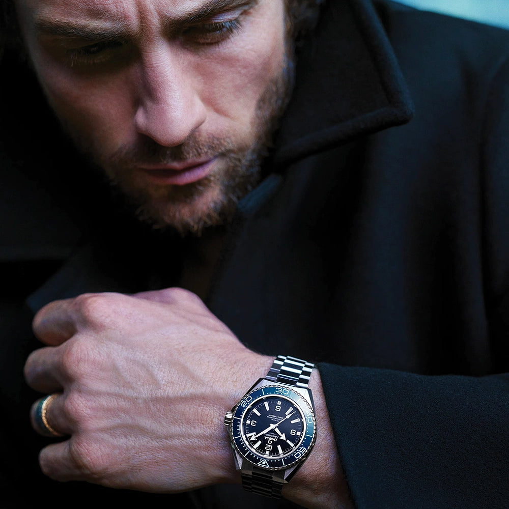 OMEGA Seamaster Planet Ocean 600m 42mm Black Dial & Blue Bezel Bracelet Watch - Berry's Jewellers