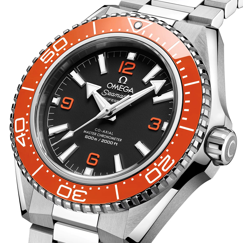 OMEGA Seamaster Planet Ocean 600m 42mm Black Dial & Orange Bezel Bracelet Watch - Berry's Jewellers