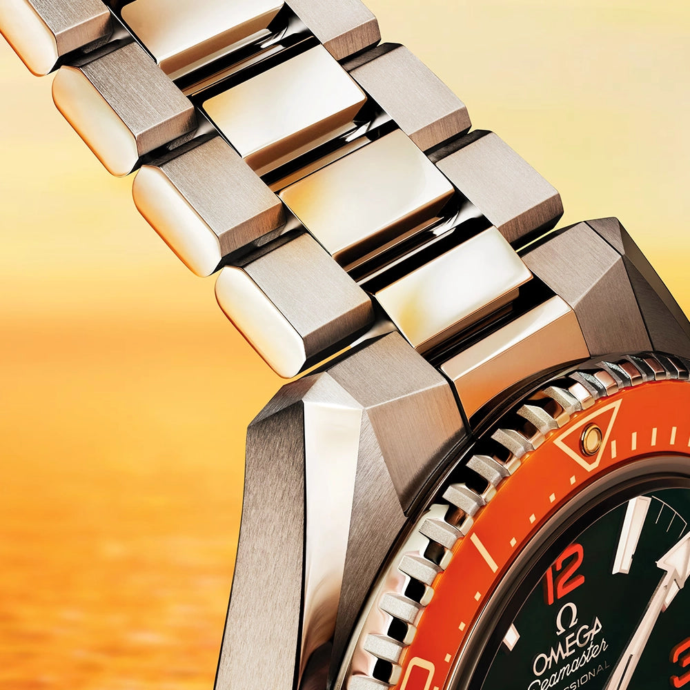 OMEGA Seamaster Planet Ocean 600m 42mm Black Dial & Orange Bezel Bracelet Watch - Berry's Jewellers