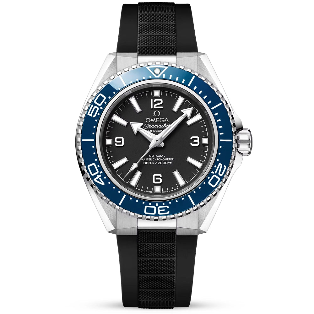 Seamaster Planet Ocean 600m 42mm Black Dial & Blue Bezel Strap Watch