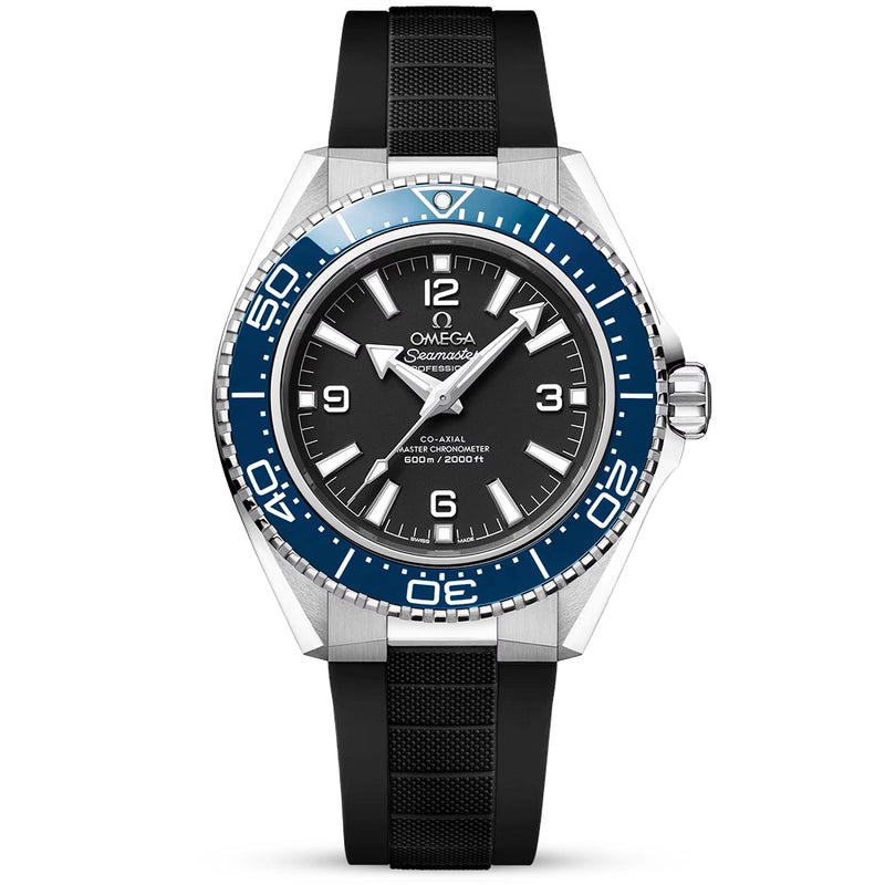 Seamaster Planet Ocean 600m 42mm Black Dial & Blue Bezel Strap Watch