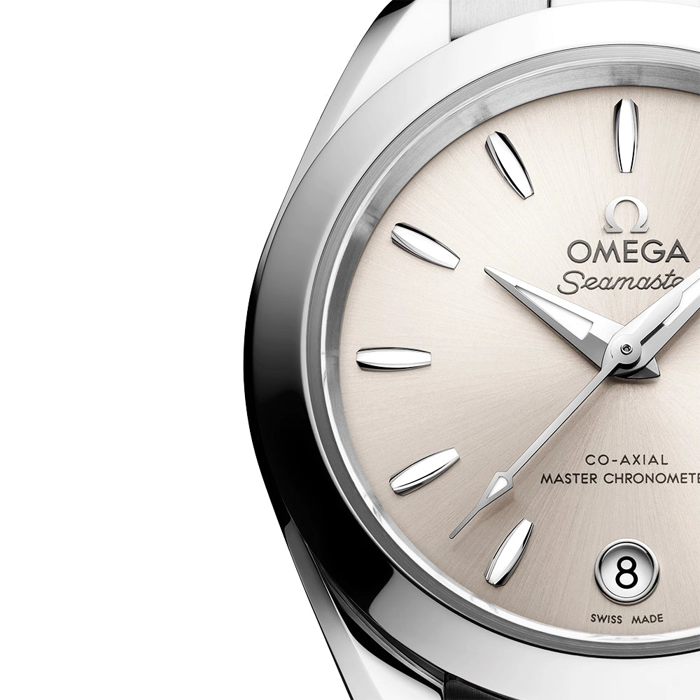 OMEGA Seamaster Aqua Terra 30mm Sandstone Silver Dial Ladies Watch - Berry's Jewellers